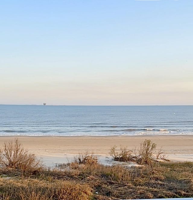 view of water feature featuring a beach view