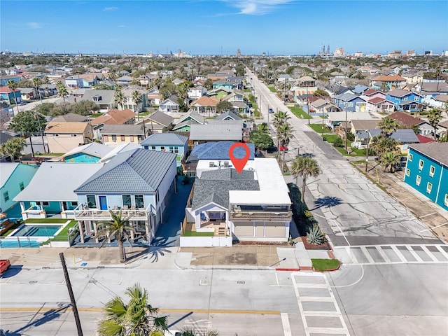 drone / aerial view with a residential view