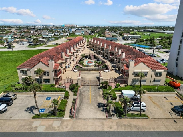 aerial view featuring a residential view