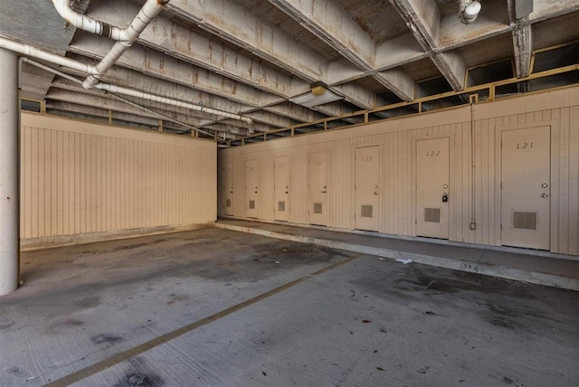 garage featuring visible vents