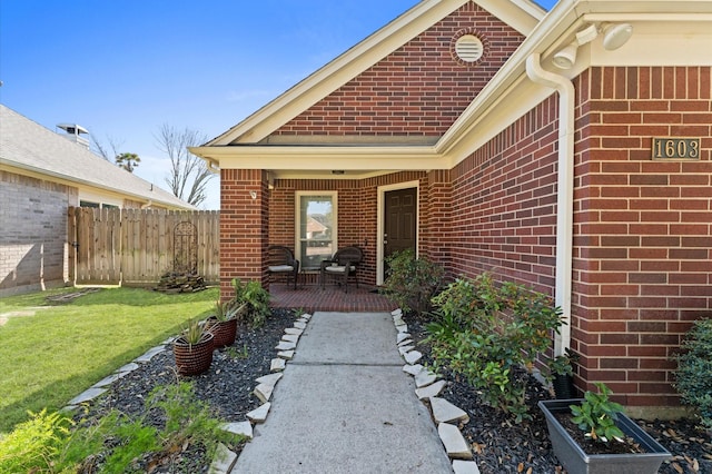 view of patio with fence