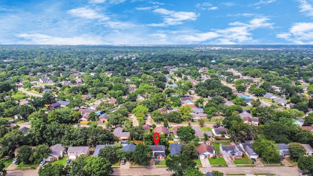 bird's eye view with a residential view