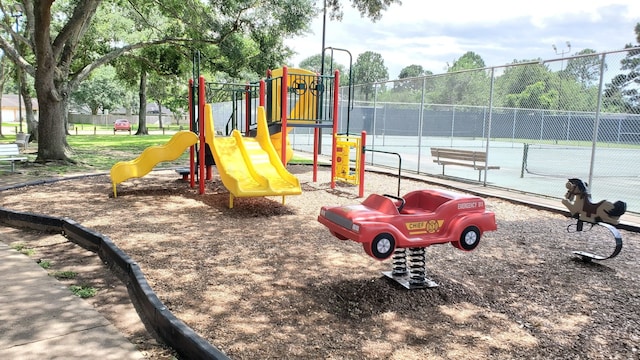 community playground with fence