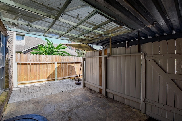 view of patio with fence