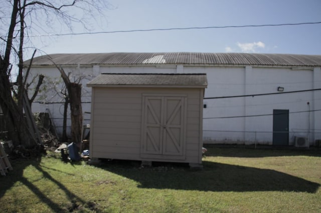 view of shed