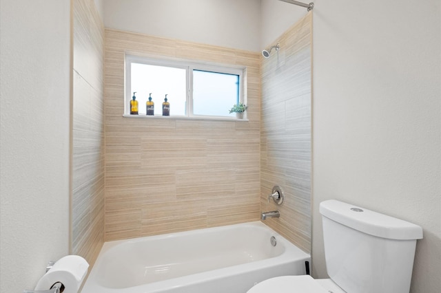 full bath featuring shower / bathing tub combination and toilet