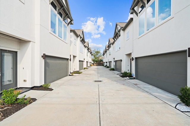 view of road with a residential view