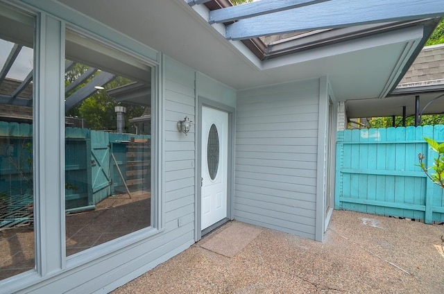 view of doorway to property