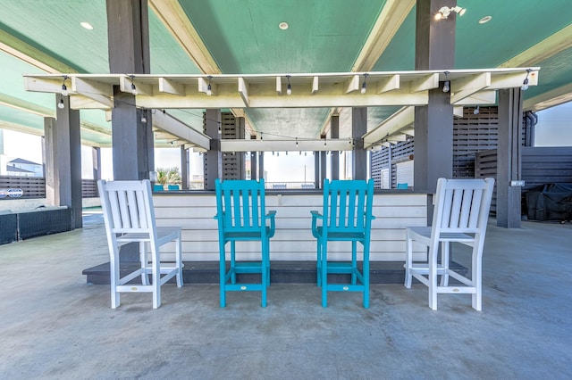 636 Villa Dr, Crystal Beach, TX 77650 - view of patio with outdoor dry bar