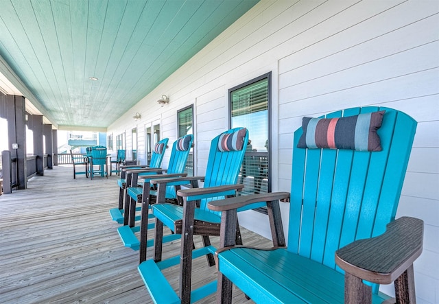 636 Villa Dr, Crystal Beach, TX 77650 - view of wooden terrace