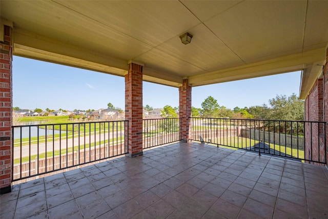 view of patio / terrace with a balcony