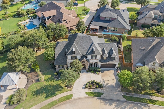 bird's eye view featuring a residential view