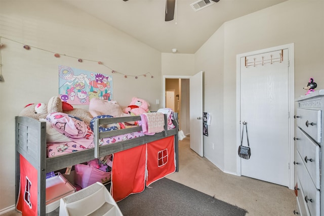11430 Barbican Ct, Conroe, TX 77304 - bedroom with visible vents, ceiling fan, and carpet flooring