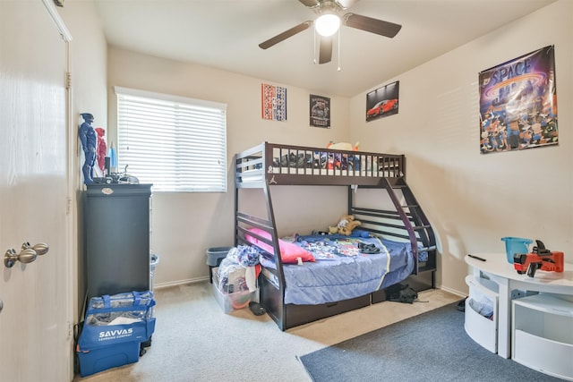 11430 Barbican Ct, Conroe, TX 77304 - carpeted bedroom featuring a ceiling fan and baseboards