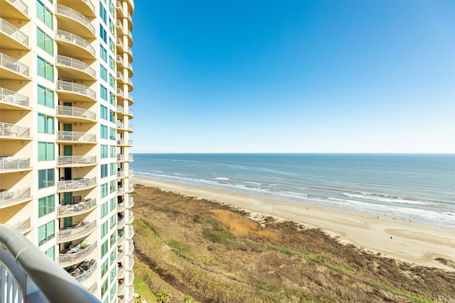 water view with a view of the beach