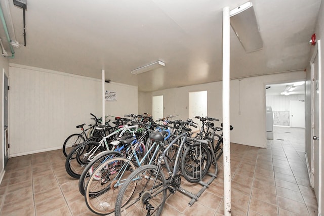 garage with bike storage