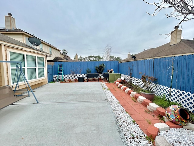 view of patio / terrace featuring a fenced backyard