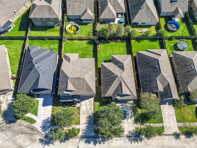 aerial view featuring a residential view