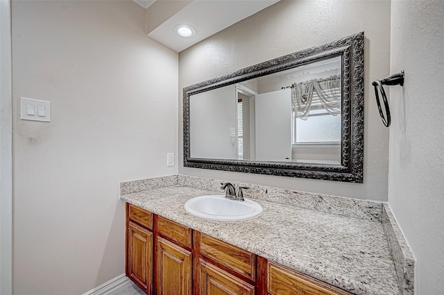 bathroom with vanity