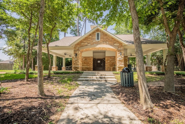 view of front of home with a porch