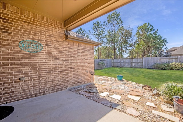 view of patio featuring a fenced backyard