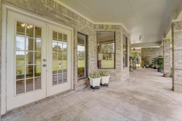 view of patio with french doors