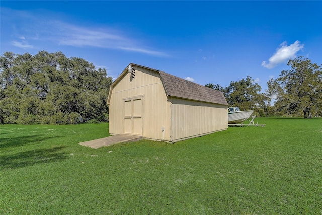 view of shed