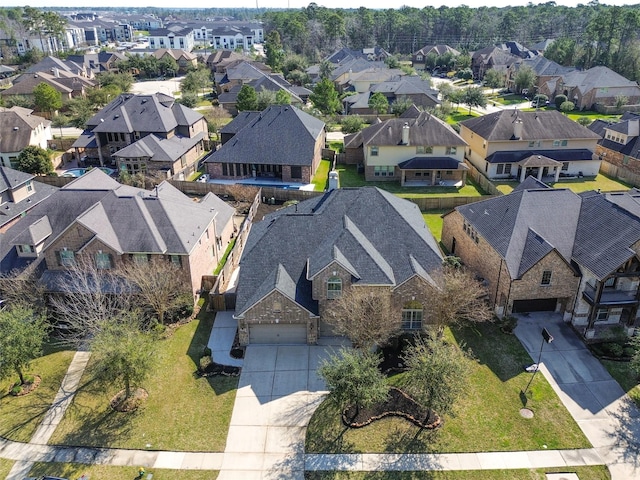 birds eye view of property featuring a residential view