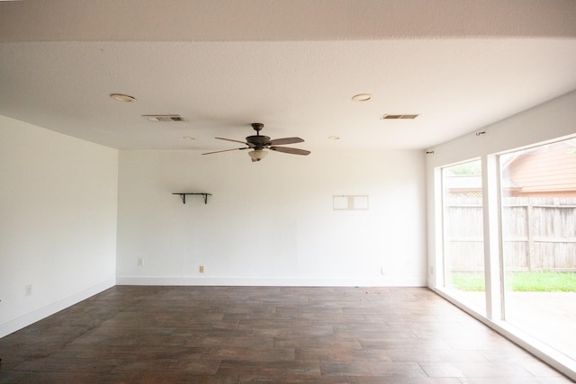 1523 Bamwick Dr, Houston, TX 77090 - empty room with wood finished floors, ceiling fan, and recessed lighting