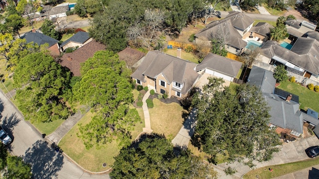 bird's eye view with a residential view