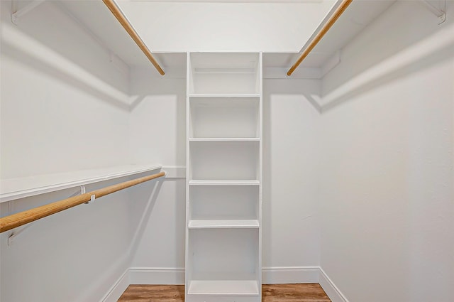 spacious closet featuring wood finished floors