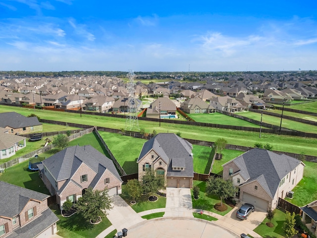 drone / aerial view with a residential view