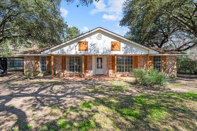 view of front of property with brick siding