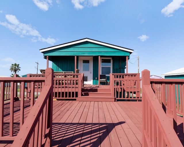 1821 County Road 201, Sargent, TX 77414 - view of wooden deck