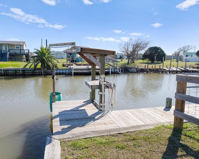 1821 County Road 201, Sargent, TX 77414 - dock area featuring a water view