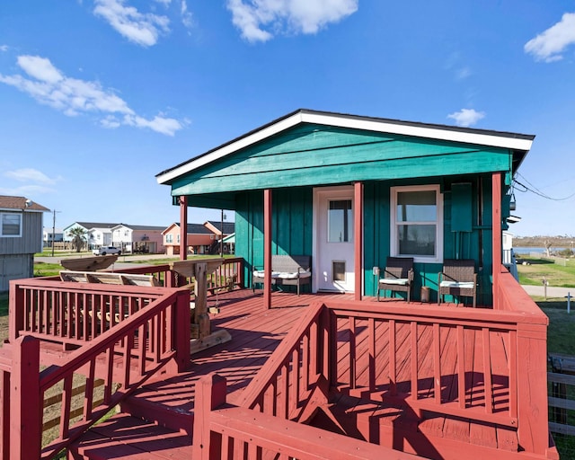 1821 County Road 201, Sargent, TX 77414 - view of wooden terrace