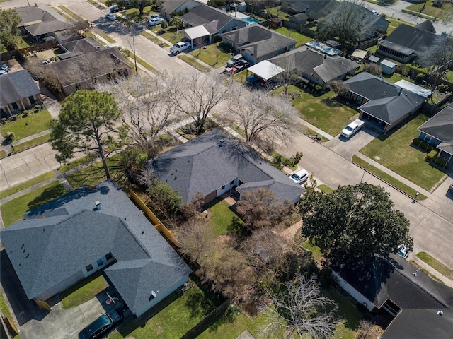 bird's eye view featuring a residential view