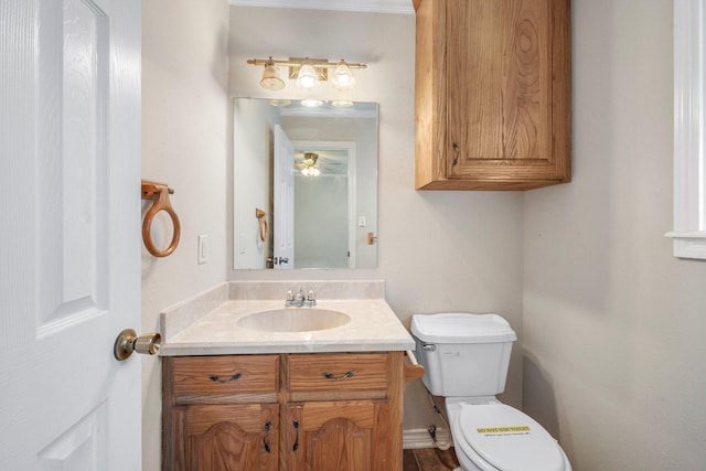 half bath with toilet and vanity