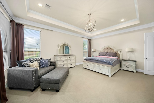 26407 Katy Springs Ln, Katy, TX 77494 - bedroom with multiple windows, carpet, a raised ceiling, and visible vents
