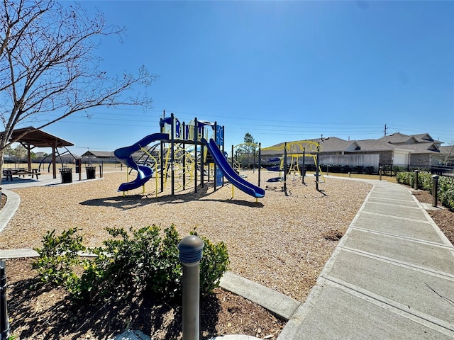 view of community jungle gym