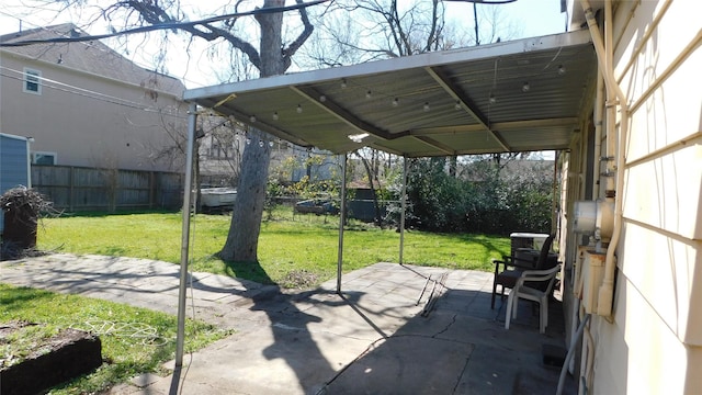 view of patio with fence