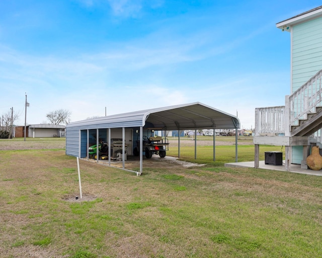 view of car parking with a detached carport