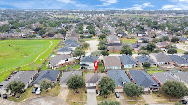 aerial view featuring a residential view