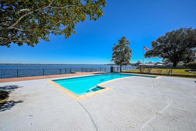 view of pool featuring a fenced in pool, a patio area, and a fenced backyard