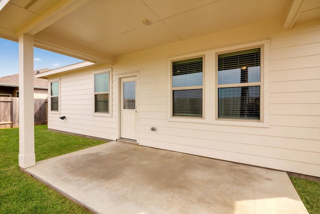 view of patio with fence