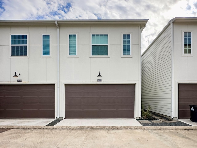 exterior space featuring an attached garage