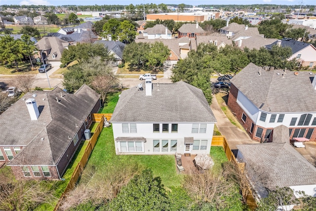 drone / aerial view with a residential view