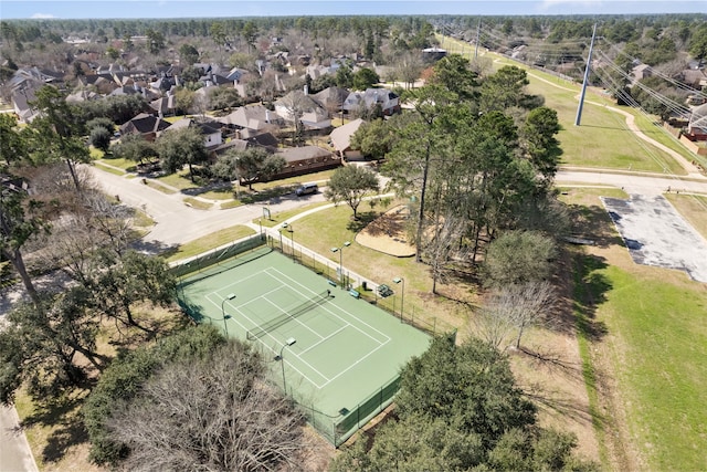 aerial view with a residential view