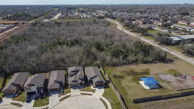 aerial view with a residential view