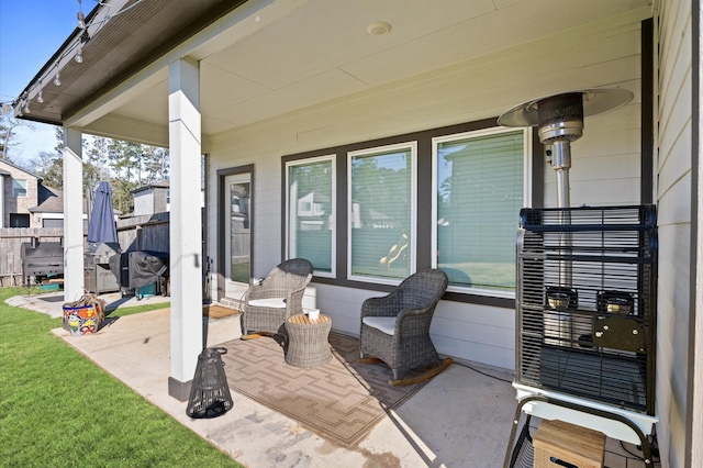 view of patio with fence